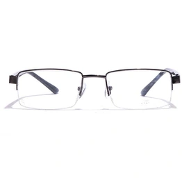 GRAVIATE by Coolwinks E13C7186 Glossy Gunmetal Half Frame Rectangle Eyeglasses for Men and Women