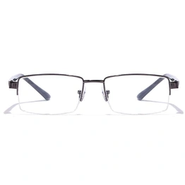 GRAVIATE by Coolwinks E13C7192 Glossy Gunmetal Half Frame Rectangle Eyeglasses for Men and Women