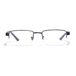 GRAVIATE by Coolwinks E13C7194 Glossy Gunmetal Half Frame Rectangle Eyeglasses for Men and Women