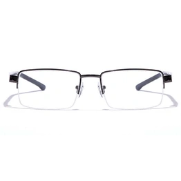 GRAVIATE by Coolwinks E13C7200 Glossy Gunmetal Half Frame Rectangle Eyeglasses for Men and Women