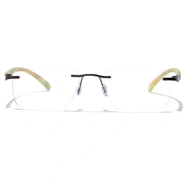 GRAVIATE by Coolwinks E13A7612 Glossy Gunmetal Rimless Rectangle Eyeglasses for Men and Women