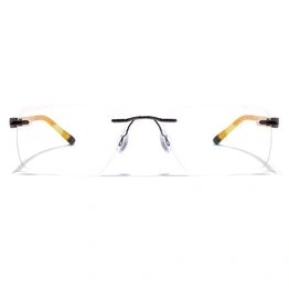 GRAVIATE by Coolwinks E13C7617 Glossy Gunmetal Rimless Rectangle Eyeglasses for Men and Women