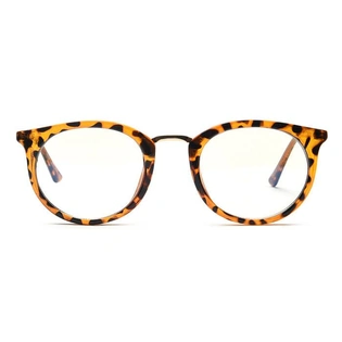 GRAVIATE by Coolwinks E18C4427 Glossy Leopard Full Frame Round Computer Glasses for Men and Women