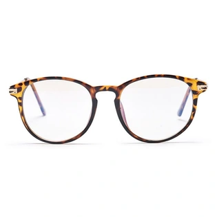 GRAVIATE by Coolwinks E39C3594 Glossy Leopard Full Frame Round Computer Glasses for Men and Women