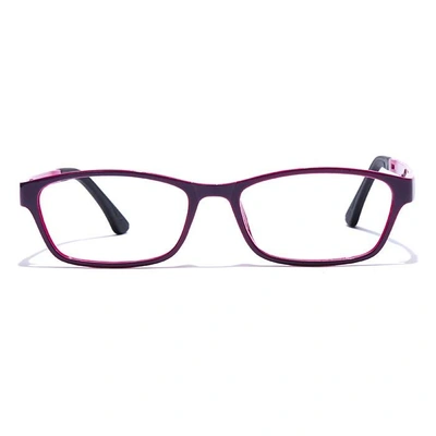 GRAVIATE by Coolwinks E20B7641 Glossy Purple Full Frame Rectangle Eyeglasses for Men and Women