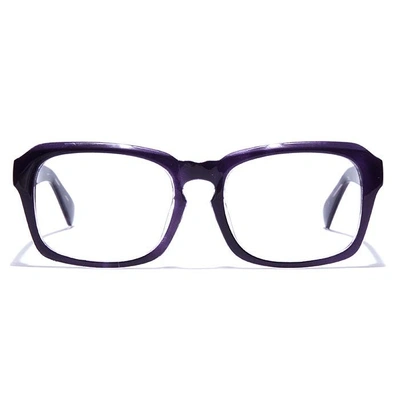 GRAVIATE by Coolwinks E20A7494 Glossy Purple Full Frame Retro Square Eyeglasses for Men and Women