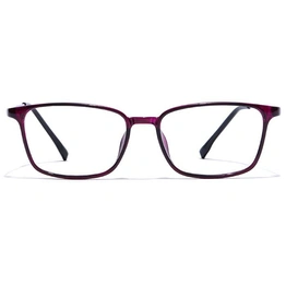 GRAVIATE by Coolwinks E17A7450 Glossy Purple Full Frame Retro Square Eyeglasses for Women