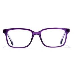 GRAVIATE by Coolwinks E17B6471 Glossy Purple Full Frame Retro Square Eyeglasses for Women