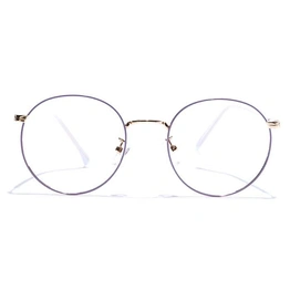 GRAVIATE by Coolwinks E20B7567 Glossy Purple Full Frame Round Eyeglasses for Men and Women