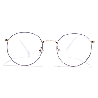 GRAVIATE by Coolwinks E20B7567 Glossy Purple Full Frame Round Eyeglasses for Men and Women