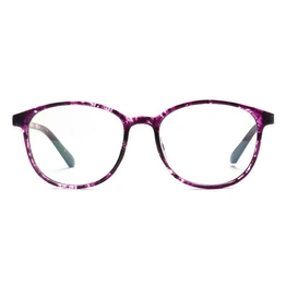 GRAVIATE by Coolwinks E17C4035 Glossy Purple Full Frame Round Computer Glasses for Women