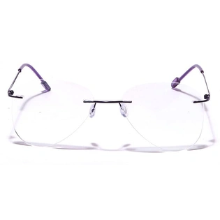 GRAVIATE by Coolwinks E17C5885 Glossy Purple Rimless Pilot Eyeglasses for Women