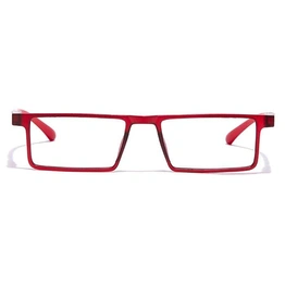 GRAVIATE by Coolwinks E21A7063 Matte Red Full Frame Rectangle Eyeglasses for Men and Women