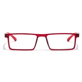 GRAVIATE by Coolwinks E21A7072 Matte Red Full Frame Rectangle Eyeglasses for Men and Women