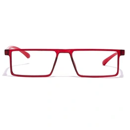 GRAVIATE by Coolwinks E21A7078 Matte Red Full Frame Rectangle Eyeglasses for Men and Women