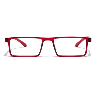 GRAVIATE by Coolwinks E21A7084 Matte Red Full Frame Rectangle Eyeglasses for Men and Women