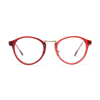 GRAVIATE by Coolwinks E21C3746 Glossy Red Full Frame Round Computer Glasses for Men and Women