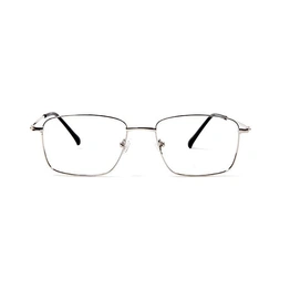 GRAVIATE by Coolwinks E10A5713 Glossy Silver Full Frame Retro Square Eyeglasses for Men and Women