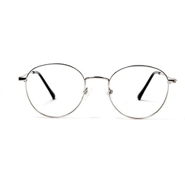 GRAVIATE by Coolwinks E10A5705 Glossy Silver Full Frame Round Eyeglasses for Men and Women