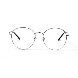 GRAVIATE by Coolwinks E10A5711 Glossy Silver Full Frame Round Eyeglasses for Men and Women