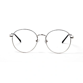 GRAVIATE by Coolwinks E10A5711 Glossy Silver Full Frame Round Eyeglasses for Men and Women