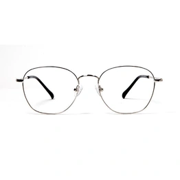 GRAVIATE by Coolwinks E10A5715 Glossy Silver Full Frame Round Eyeglasses for Men and Women