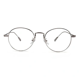 GRAVIATE by Coolwinks E10A6504 Glossy Silver Full Frame Round Eyeglasses for Men and Women