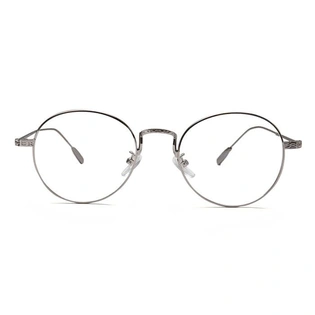 GRAVIATE by Coolwinks E10A6504 Glossy Silver Full Frame Round Eyeglasses for Men and Women