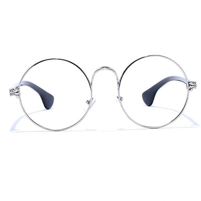 GRAVIATE by Coolwinks E10A6613 Glossy Silver Full Frame Round Eyeglasses for Men and Women