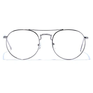 GRAVIATE by Coolwinks E10A6654 Glossy Silver Full Frame Round Eyeglasses for Men and Women