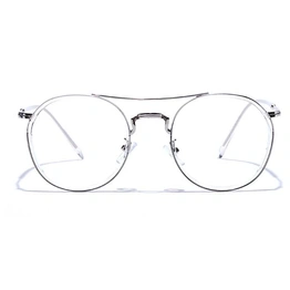 GRAVIATE by Coolwinks E10A7509 Glossy Silver Full Frame Round Eyeglasses for Men and Women