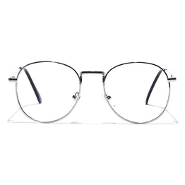 GRAVIATE by Coolwinks E10A7514 Glossy Silver Full Frame Round Eyeglasses for Men and Women