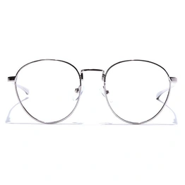 GRAVIATE by Coolwinks E10A7558 Glossy Silver Full Frame Round Eyeglasses for Men and Women