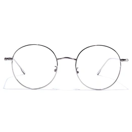 GRAVIATE by Coolwinks E10A7564 Glossy Silver Full Frame Round Eyeglasses for Men and Women