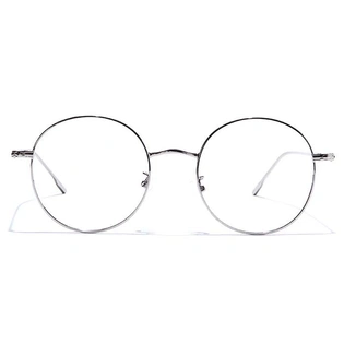 GRAVIATE by Coolwinks E10A7564 Glossy Silver Full Frame Round Eyeglasses for Men and Women