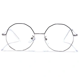 GRAVIATE by Coolwinks E10A7595 Glossy Silver Full Frame Round Eyeglasses for Men and Women