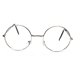 GRAVIATE by Coolwinks E10B6555 Glossy Silver Full Frame Round Eyeglasses for Men and Women