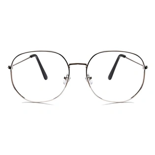 GRAVIATE by Coolwinks E10B6560 Glossy Silver Full Frame Round Eyeglasses for Men and Women