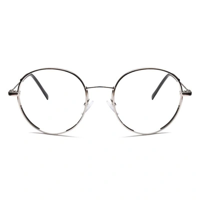 GRAVIATE by Coolwinks E10B6574 Glossy Silver Full Frame Round Eyeglasses for Men and Women