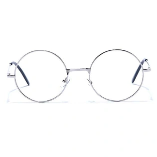 GRAVIATE by Coolwinks E10B6606 Glossy Silver Full Frame Round Eyeglasses for Men and Women