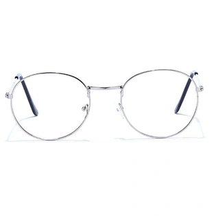 GRAVIATE by Coolwinks E10B6615 Glossy Silver Full Frame Round Eyeglasses for Men and Women