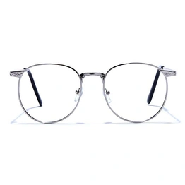 GRAVIATE by Coolwinks E10B6631 Glossy Silver Full Frame Round Eyeglasses for Men and Women