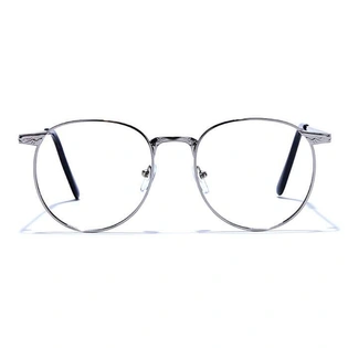 GRAVIATE by Coolwinks E10B6631 Glossy Silver Full Frame Round Eyeglasses for Men and Women