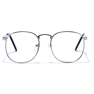 GRAVIATE by Coolwinks E10B6633 Glossy Silver Full Frame Round Eyeglasses for Men and Women