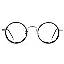 GRAVIATE by Coolwinks E10C6039 Glossy Silver Full Frame Round Computer Glasses for Men and Women