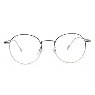 GRAVIATE by Coolwinks E10C6506 Glossy Silver Full Frame Round Eyeglasses for Men and Women