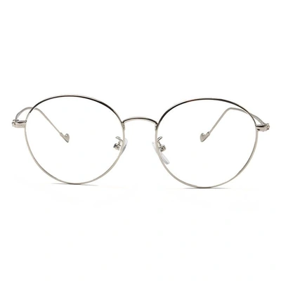 GRAVIATE by Coolwinks E10C6528 Glossy Silver Full Frame Round Eyeglasses for Men and Women