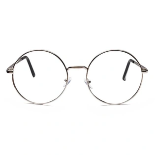 GRAVIATE by Coolwinks E10C6567 Glossy Silver Full Frame Round Eyeglasses for Men and Women