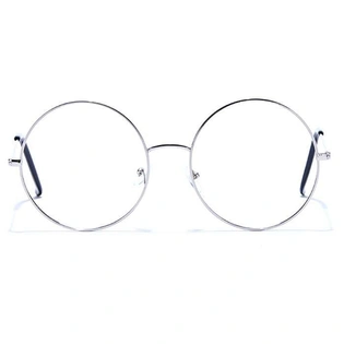 GRAVIATE by Coolwinks E10C6608 Glossy Silver Full Frame Round Eyeglasses for Men and Women