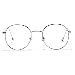 GRAVIATE by Coolwinks E10C6609 Glossy Silver Full Frame Round Eyeglasses for Men and Women